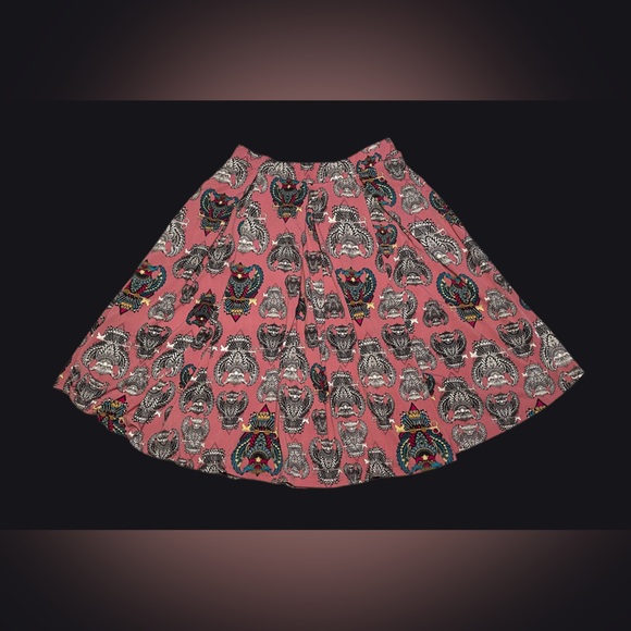 LulaRoe: Skeleton Key Pattern Swing Skirt - Picture 11 of 17